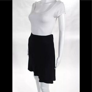 EUC Milly Black Wool High Low Trumpet Skirt 10